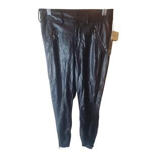 Guess Faux Leather Pants with Ankle Zippers, NWT, Size 2